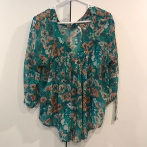 Sheer floral top